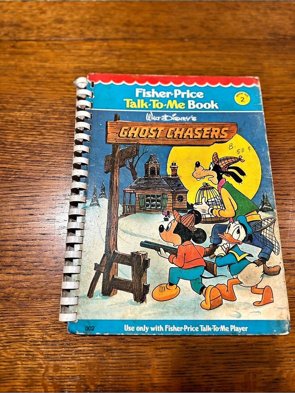 Fisher-Price Talk-To-Me Book: Walt Disney's Ghost Chasers Vintage Toy
